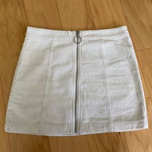 White zip up skirt